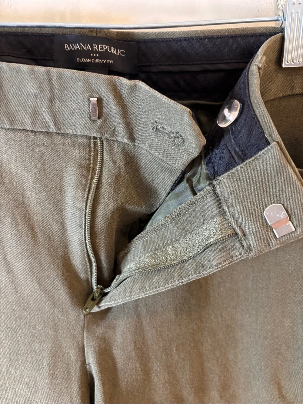 Banana Republic women’s  Sloan Dark Olive Dress Pants size 10